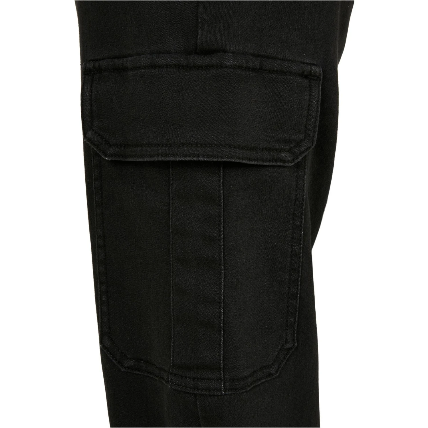 Hoge Taille Denim Cargo-broek Voor Dames Urban Classics Knitted 11 Hoge Taille Denim Cargo-broek Voor Dames Urban Classics Knitted - Afbeelding 9