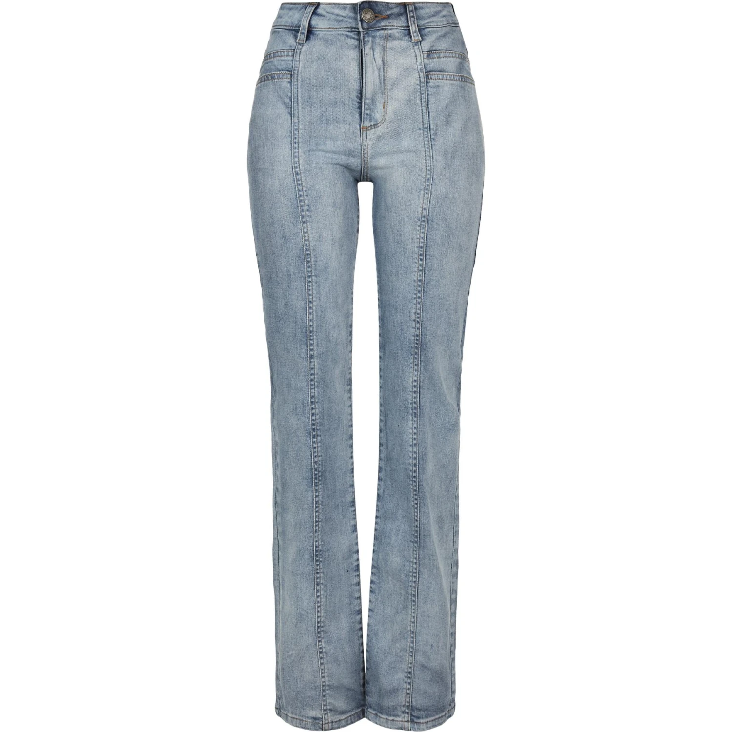 Rechte Damesjeans Met Hoge Taille En Splitje Urban Classics 3 Rechte Damesjeans Met Hoge Taille En Splitje Urban Classics