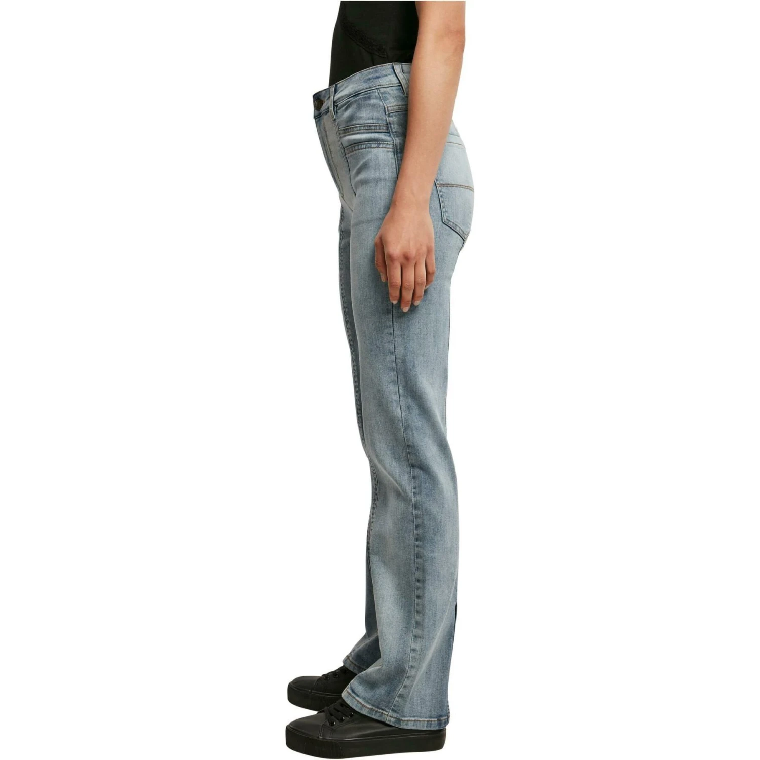 Rechte Damesjeans Met Hoge Taille En Splitje Urban Classics 8 Rechte Damesjeans Met Hoge Taille En Splitje Urban Classics - Afbeelding 6