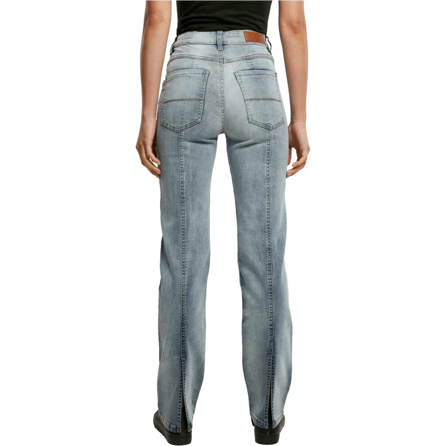 Rechte Damesjeans Met Hoge Taille En Splitje Urban Classics 6 Rechte Damesjeans Met Hoge Taille En Splitje Urban Classics - Afbeelding 4