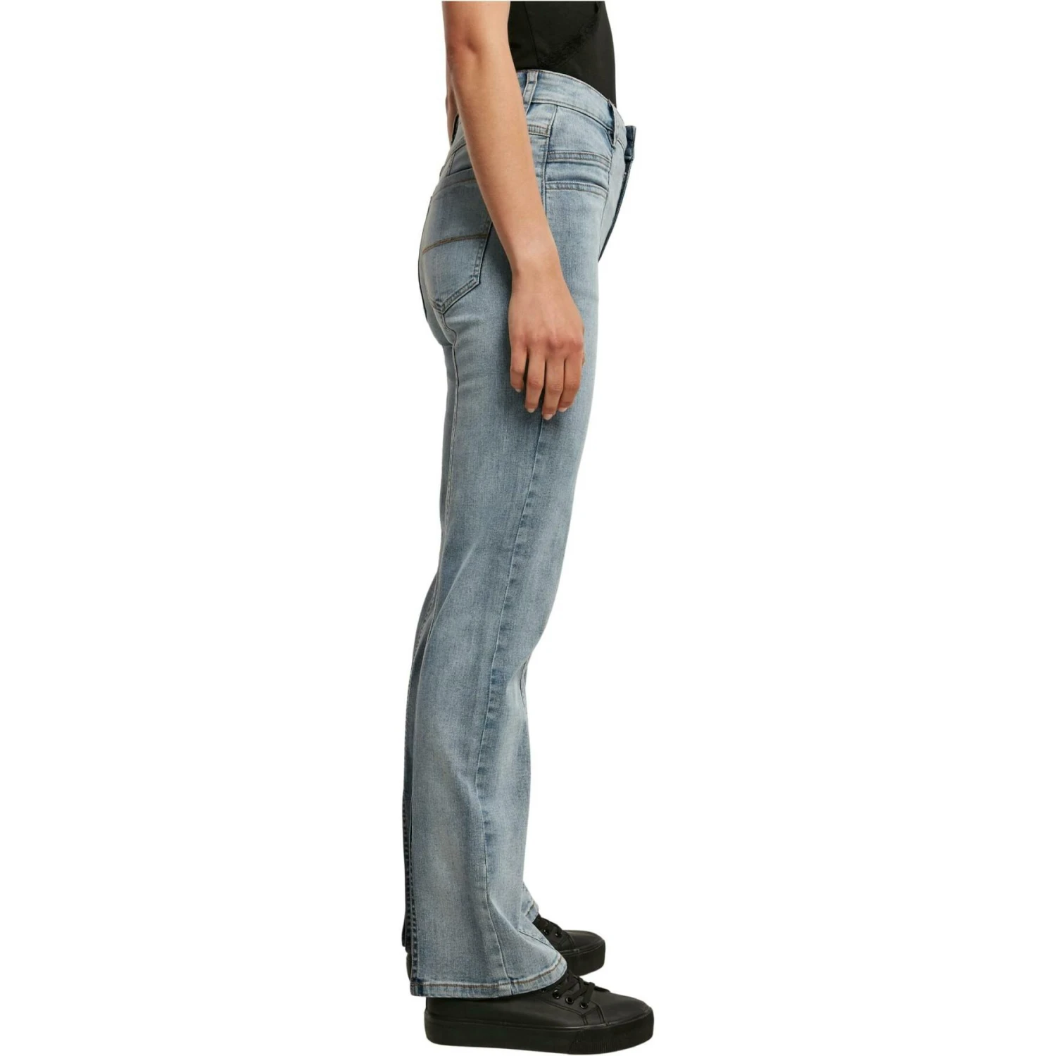 Rechte Damesjeans Met Hoge Taille En Splitje Urban Classics 7 Rechte Damesjeans Met Hoge Taille En Splitje Urban Classics - Afbeelding 5
