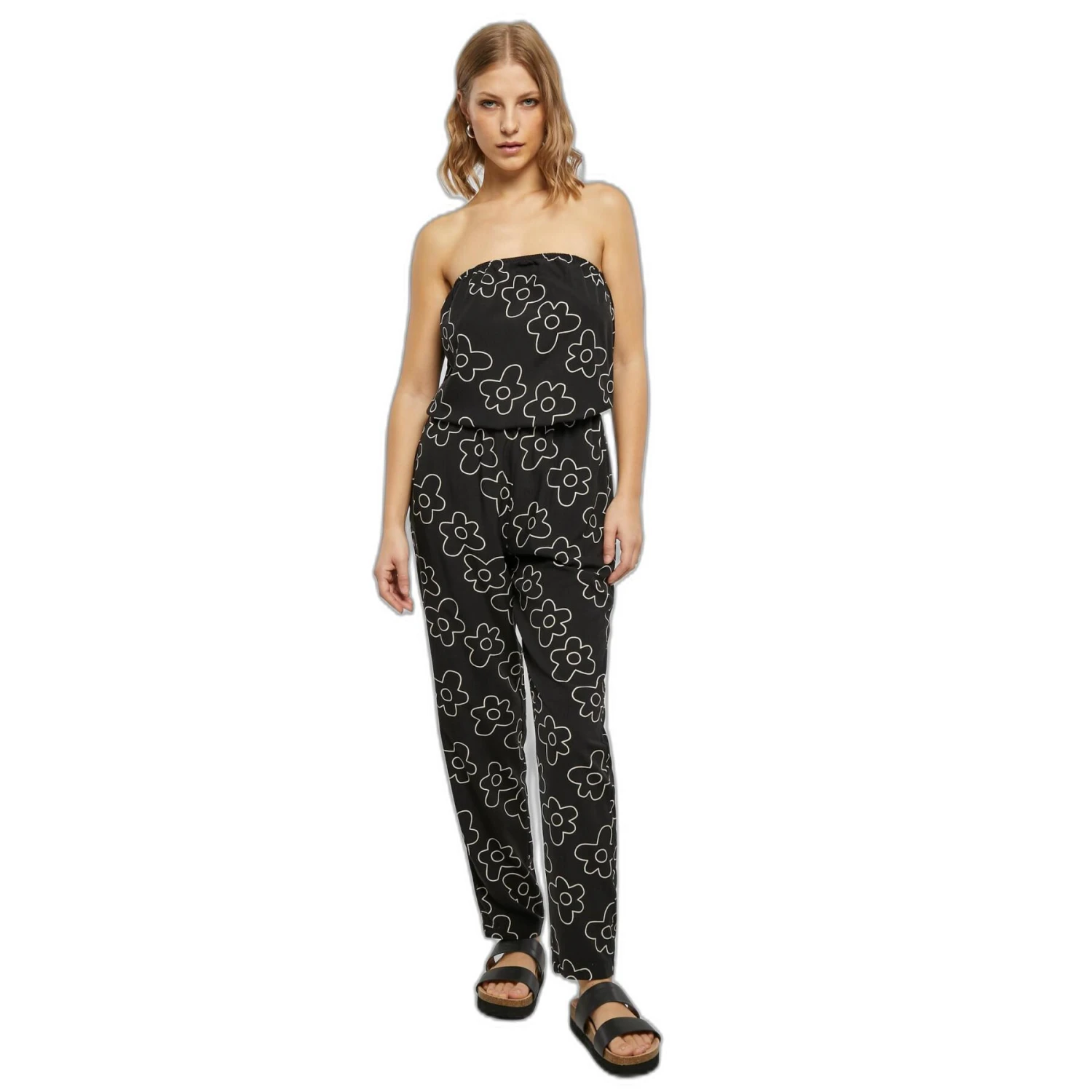 Damesjumpsuit In Viscosebandeau Urban Classics 5 Damesjumpsuit In Viscosebandeau Urban Classics - Afbeelding 3