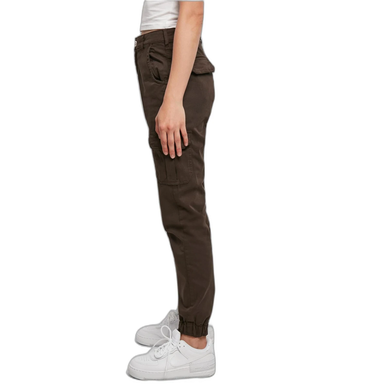 Hoog Getailleerde Cargo Broek Dames Urban Classics 10 Hoog Getailleerde Cargo Broek Dames Urban Classics - Afbeelding 8