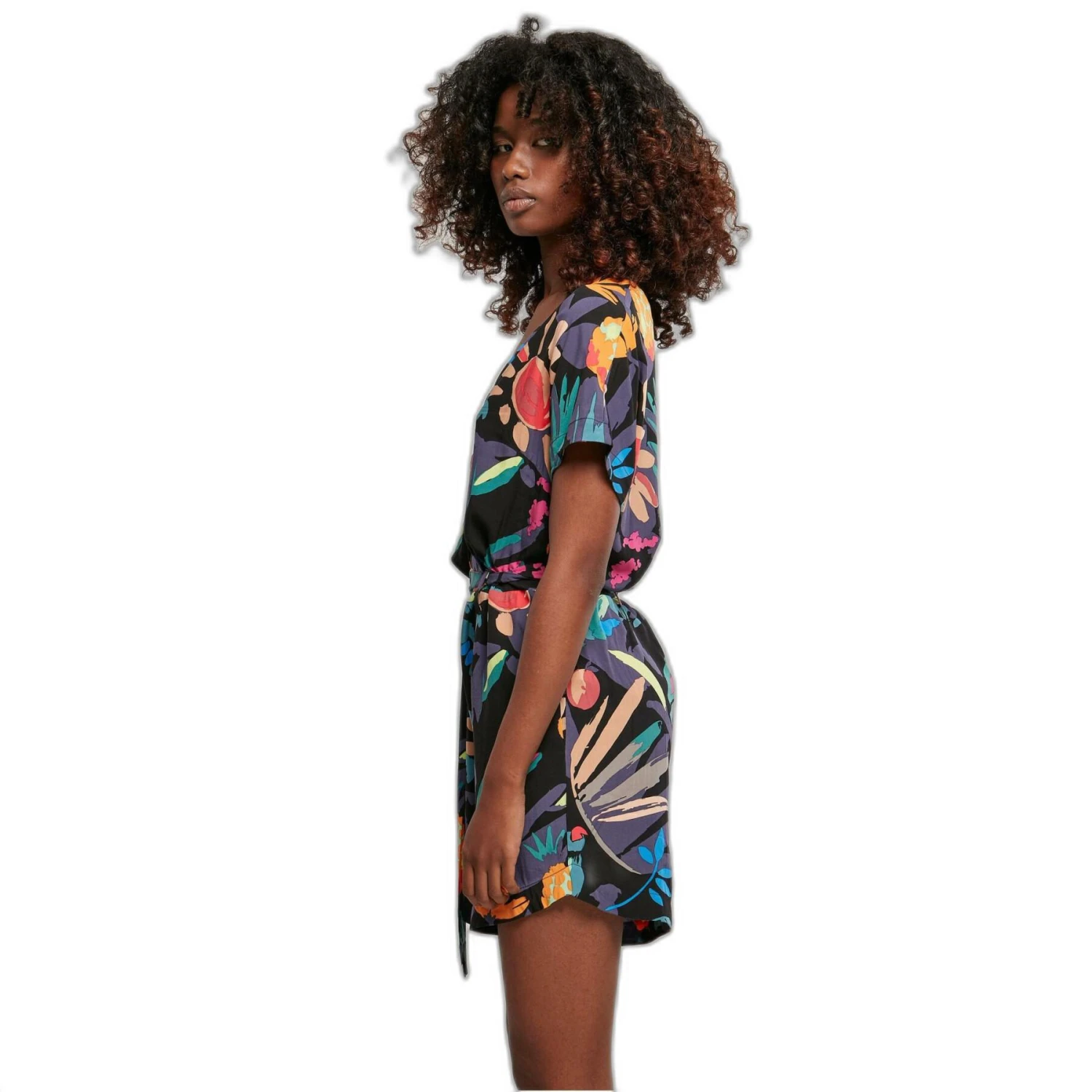 Shorts Jumpsuit Met Riem Voor Vrouwen Urban Classics Viscose GT 4 Shorts Jumpsuit Met Riem Voor Vrouwen Urban Classics Viscose GT - Afbeelding 2