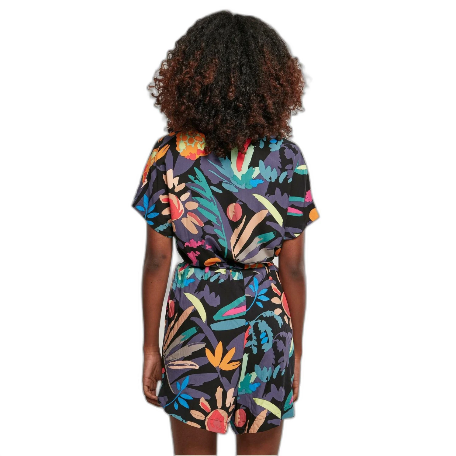 Shorts Jumpsuit Met Riem Voor Vrouwen Urban Classics Viscose GT 5 Shorts Jumpsuit Met Riem Voor Vrouwen Urban Classics Viscose GT - Afbeelding 3