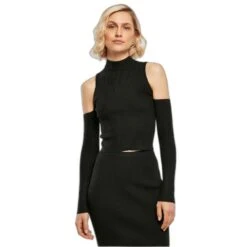 Geribd Dames-T-shirt Met Lange Mouwen Urban Classics 15 Geribd Dames-T-shirt Met Lange Mouwen Urban Classics -Moss Kopenhagen-winkel urban classics tb5048 00007 u 0