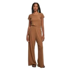 Wijd Geribde Jumpsuit Voor Dames Urban Classics -Moss Kopenhagen-winkel urban classics tb5068 01279 0 1