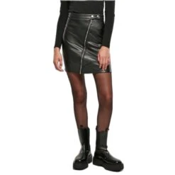 Synthetisch Leren Rok Vrouw Urban Classics Biker -Moss Kopenhagen-winkel urban classics tb5415 00007 0