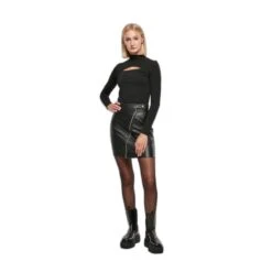 Synthetisch Leren Rok Vrouw Urban Classics Biker -Moss Kopenhagen-winkel urban classics tb5415 00007 4