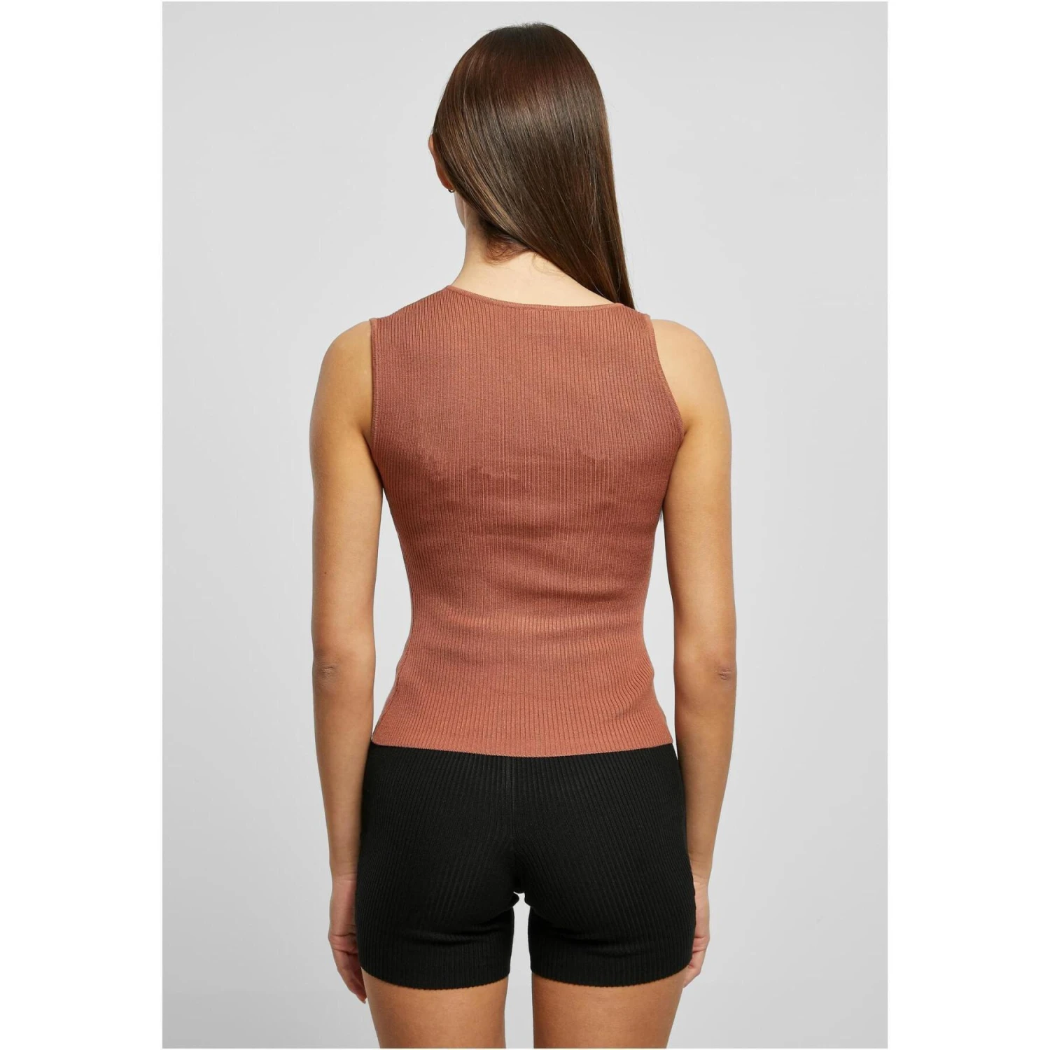 Asymmetrische Gebreide Tanktop Grote Maten Grote Maten Urban Classics Rib 5 Asymmetrische Gebreide Tanktop Grote Maten Grote Maten Urban Classics Rib - Afbeelding 3