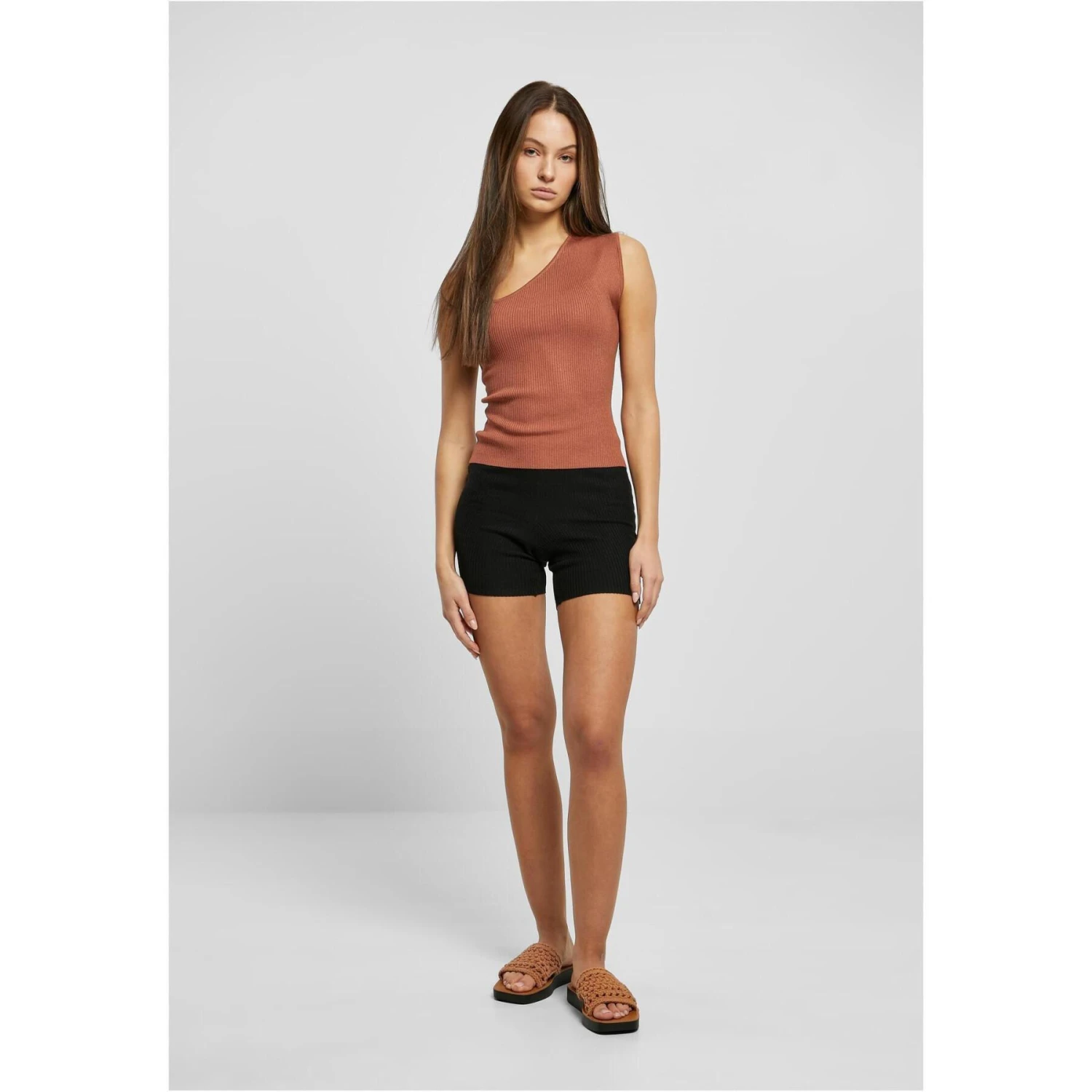 Asymmetrische Gebreide Tanktop Grote Maten Grote Maten Urban Classics Rib 3 Asymmetrische Gebreide Tanktop Grote Maten Grote Maten Urban Classics Rib