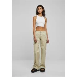 Broek Cargo Droit Taille Haute En Denim Femme Urban Classics 18 Broek Cargo Droit Taille Haute En Denim Femme Urban Classics -Moss Kopenhagen-winkel urban classics tb6037 03681 4