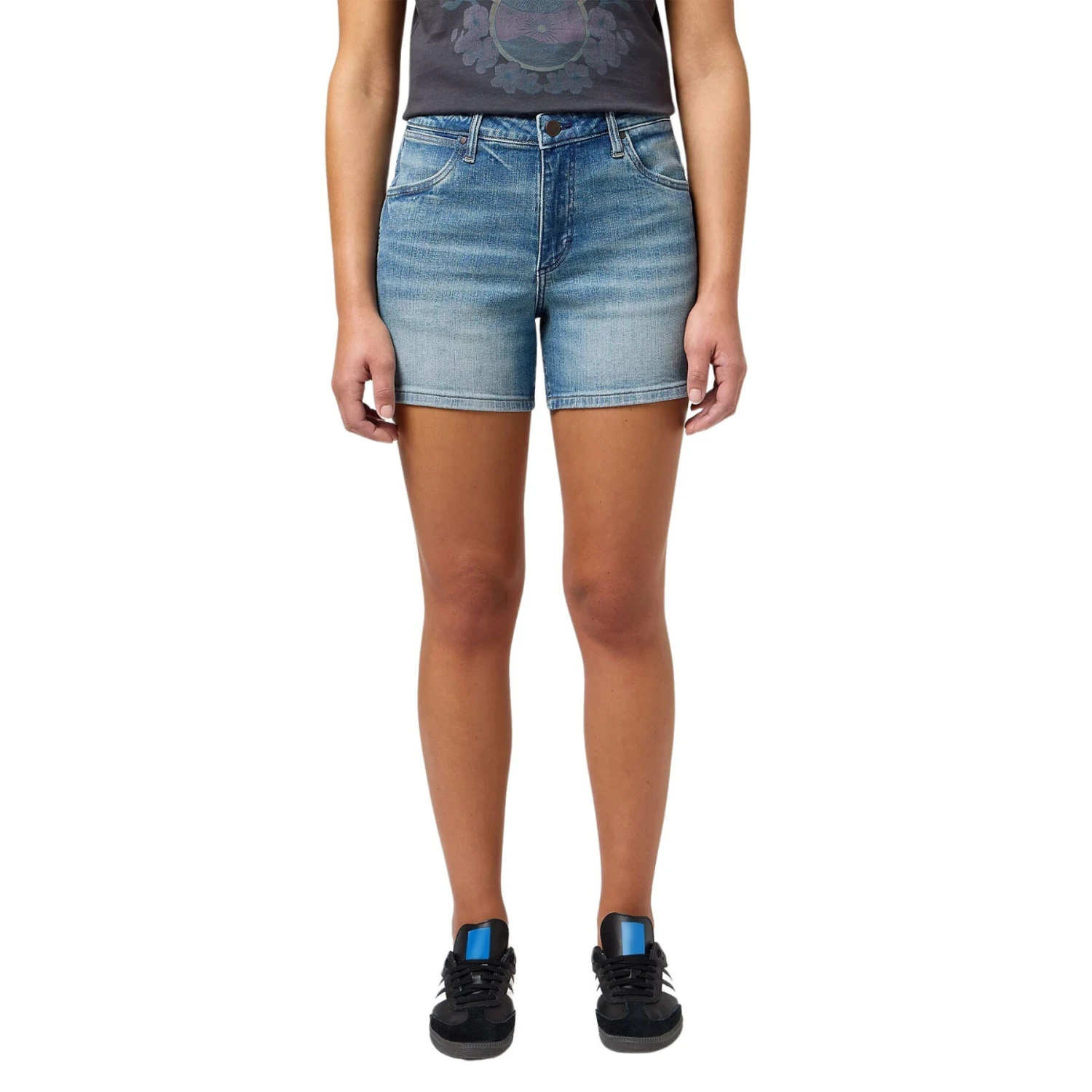 Damesshort Wrangler Boyfriend Shoreline 4 Damesshort Wrangler Boyfriend Shoreline - Afbeelding 2