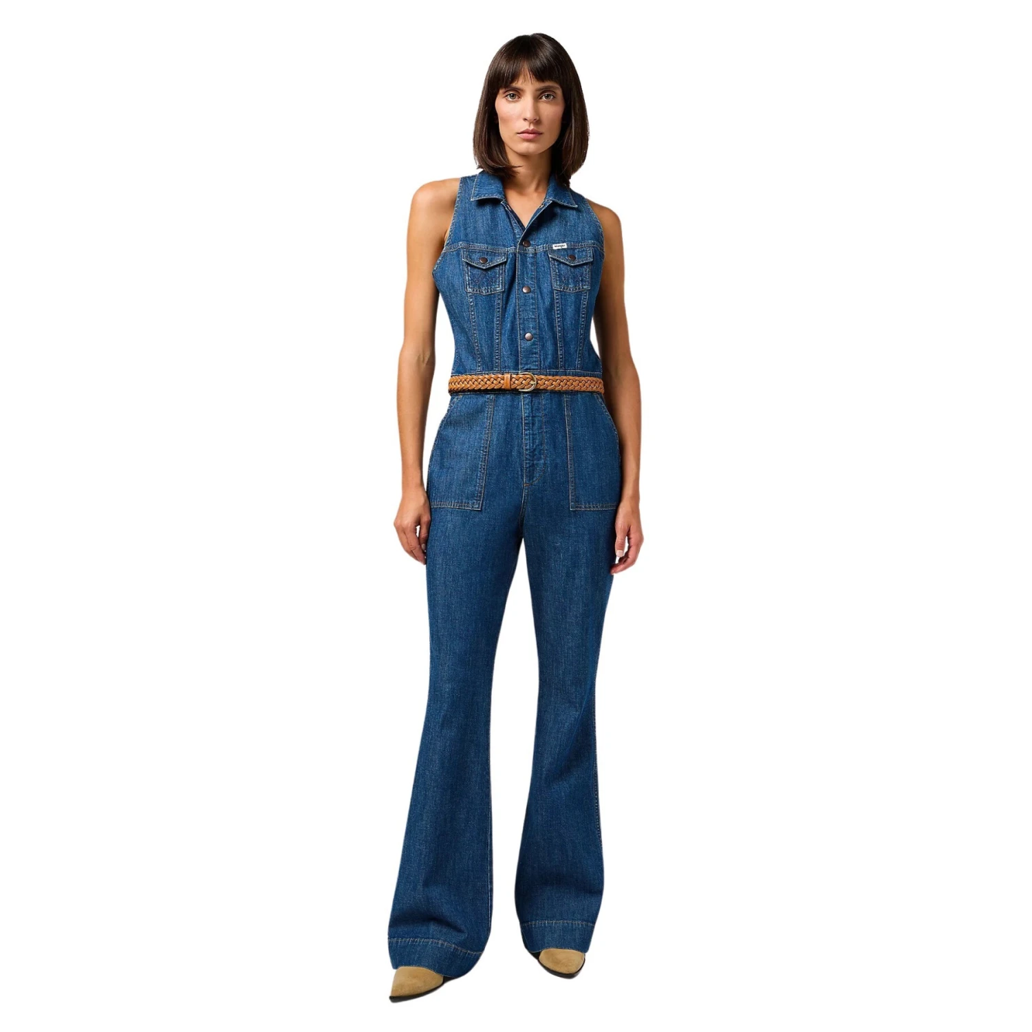 Jeans Jumpsuit Voor Dames Wrangler Racer Cat Suit Indigo Wranch 4 Jeans Jumpsuit Voor Dames Wrangler Racer Cat Suit Indigo Wranch - Afbeelding 2