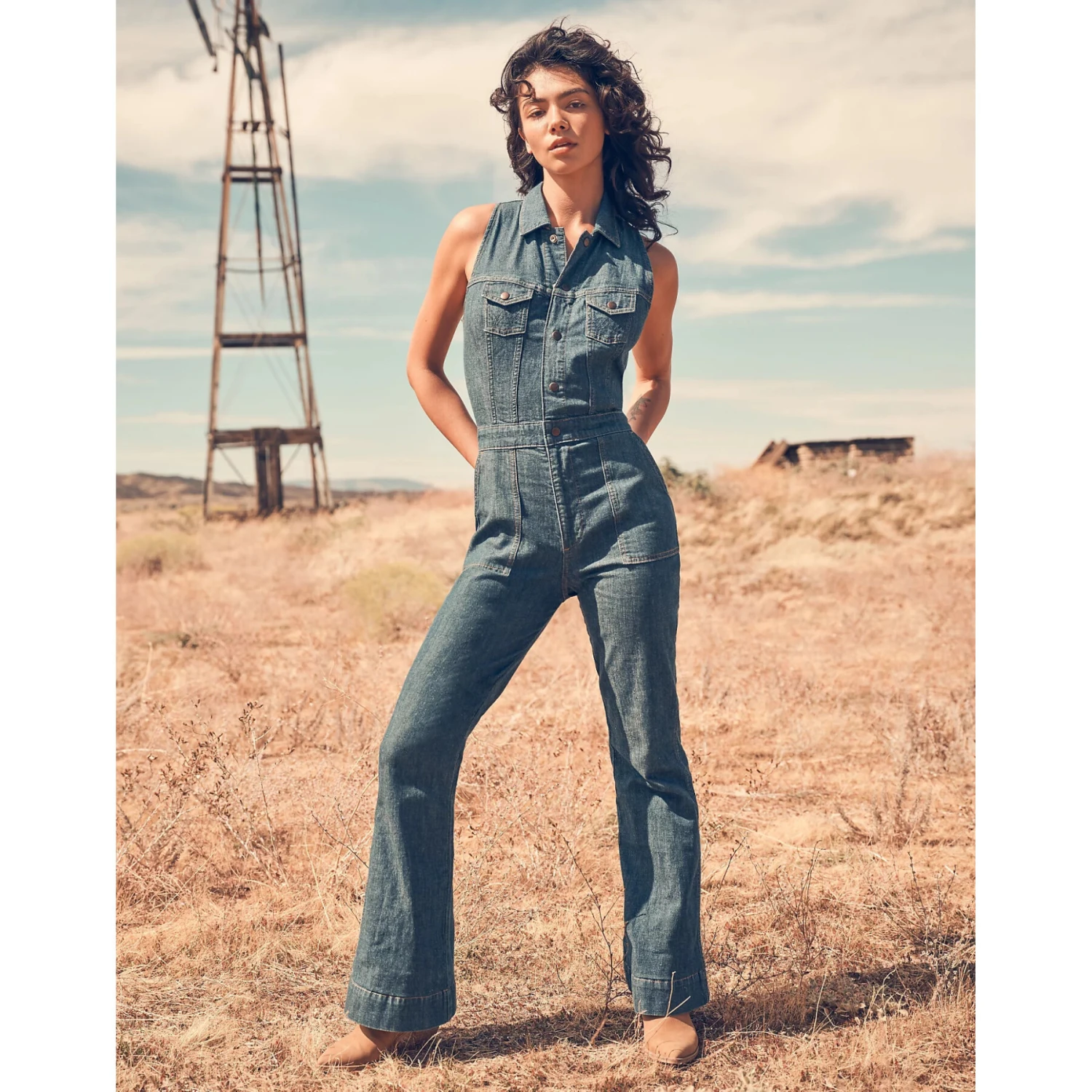 Jeans Jumpsuit Voor Dames Wrangler Racer Cat Suit Indigo Wranch 7 Jeans Jumpsuit Voor Dames Wrangler Racer Cat Suit Indigo Wranch - Afbeelding 5